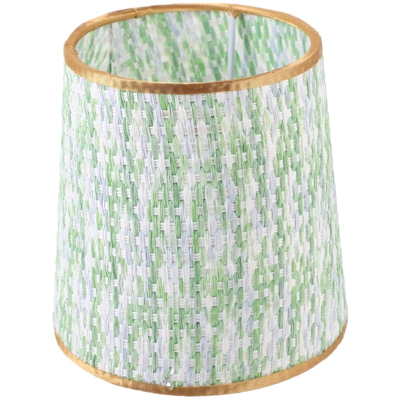 BESTYASH Light Green Woven Lamp Shade Cloth and Iron Table Lamp Cover for Home Decorative Use