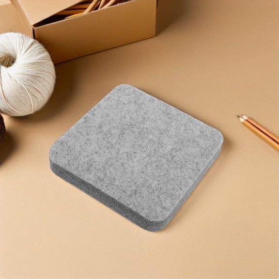 BESTYASH Light Grey Wool Felting Mat Thick Needle Felting Pad for DIY Crafting Workstation Felt Board Base
