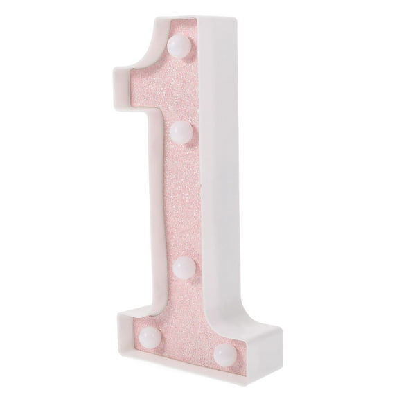 BESTYASH Decorative LED Light Number Sign for Special Occasions, 1 Piece Light Up Number Display