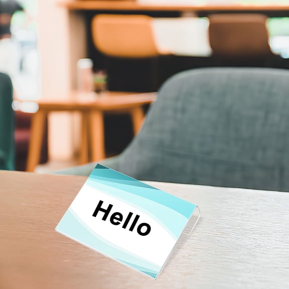 BESTYASH Lightweight Acrylic Name Holder Card Stand Clear Design for Office and Workplace