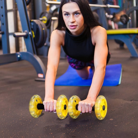 BESTYASH Lightweight Fitness Wheel for Core Endurance and Muscle Building with Dual Wheel Stability