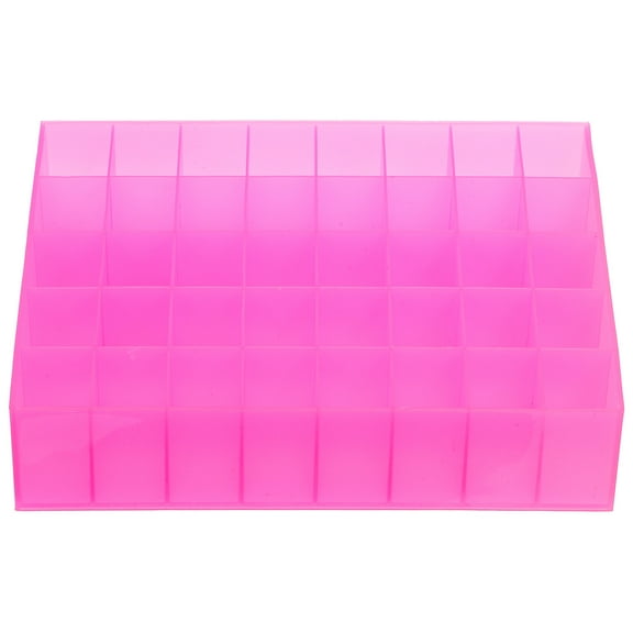 BESTYASH Lipstick Storage Case Pink 40 Slots Cosmetic Holder Durable Makeup Storage Canister for Counter