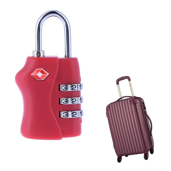 BESTYASH TSA Approved Red Password Lock for Secure Luggage Travel, Combination Lock for Suitcases and Bags