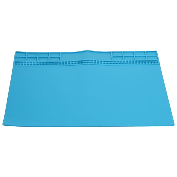 BESTYASH Magnetic Electronics Repair Mat Blue Silicone Work Mat with Heat Resistance for Repairing