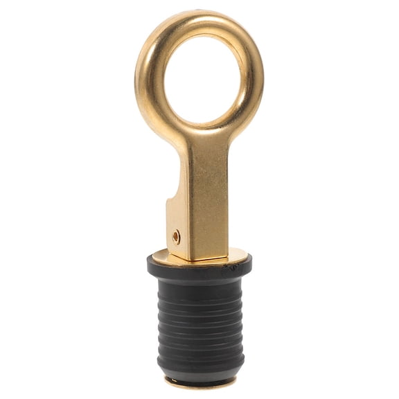 BESTYASH Easy Install Golden Marine Boat Drain Plug with Leak Proof Deck Water Stopper