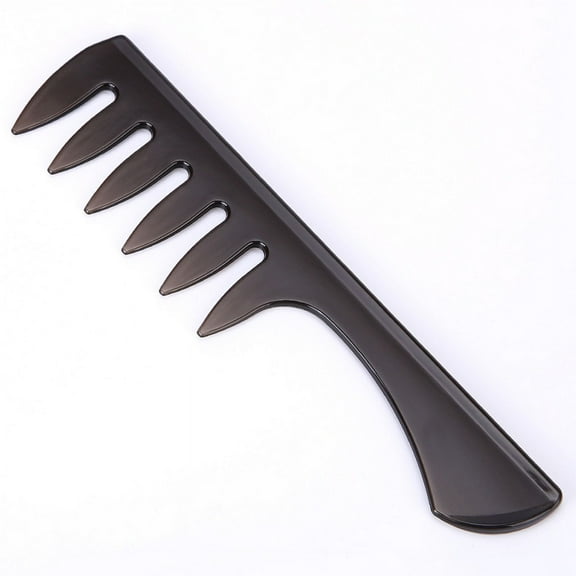 BESTYASH Black Wide Tooth Plastic Comb for Hair Styling and Detangling with Smooth Teeth Vintage Salon Hair Care Tool