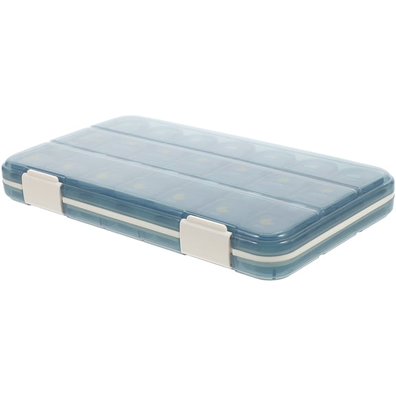 BESTYASH Medication Storage Box Blue Pp Abs 1 Set Portable Travel Use Organizer