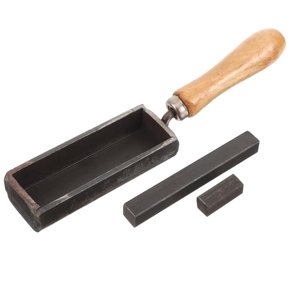 BESTYASH Melting Mold for Gold Silver Copper Metal Casting Iron Mold with Wooden Handle for Easy Use