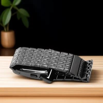 BESTYASH Men's LED Watch Alloy Band Blue Display Digital Date Water Resistant Stylish Durable Design