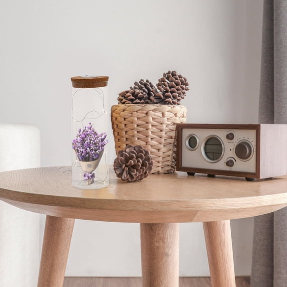 BESTYASH Glass Message Bottle with Wood Cork - Decorative Wish Bottle for Unique Item , 1 Piece