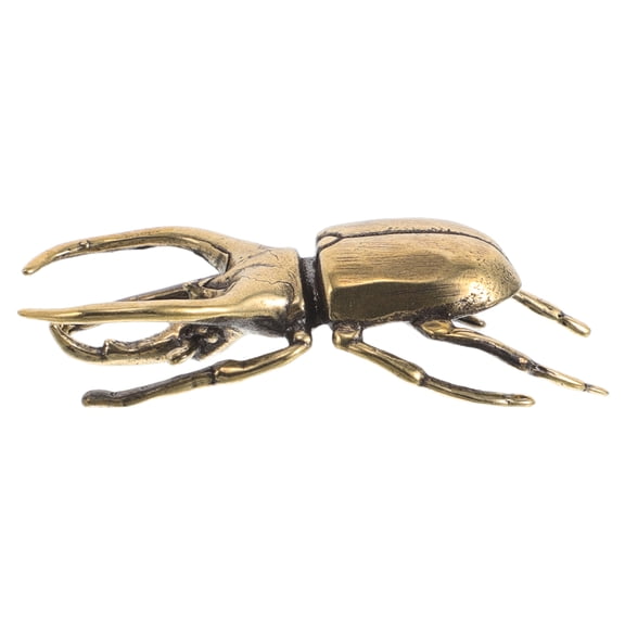 BESTYASH Metal Insect Statue for Home Decor and Garden Ornament Golden Solid Brass 1Pack