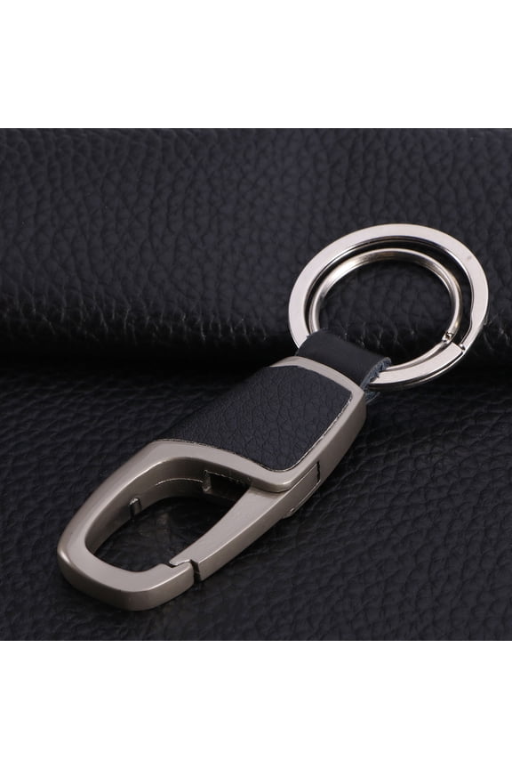 Metal Keychain with Black Durable Material for Stylish Key Organization and Scratch Resistance