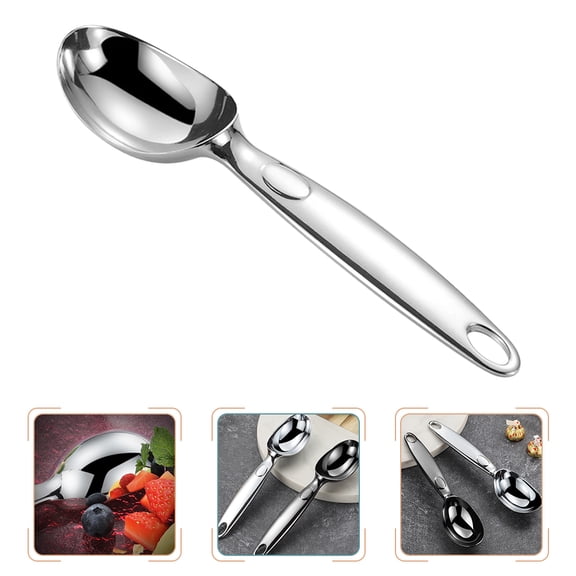 BESTYASH Metal Scooper Ice Cream Spoon Silver Chrome Plated 1Pcs for Simple Use