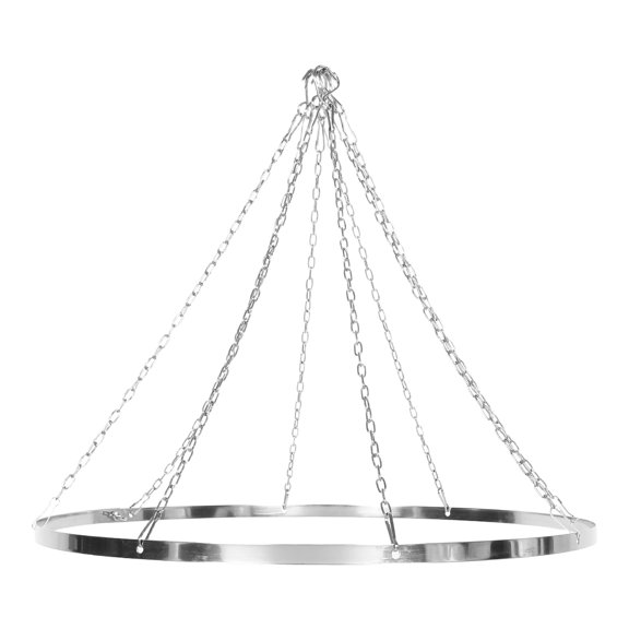 BESTYASH Metallic Ceiling Draping Hoop in Plated Silver with Smooth Interior Surface for Home Decor