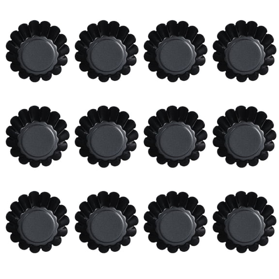 BESTYASH Mini Pie Pans Non-Stick Muffin Baking Cup Carbon Steel 12Pcs