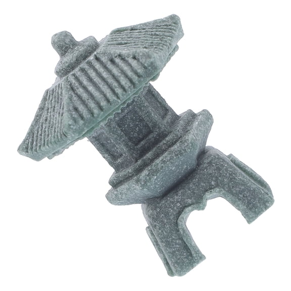 BESTYASH Miniature Figurines Lantern Stone Sculpture Grey Shape Garden 1Pack