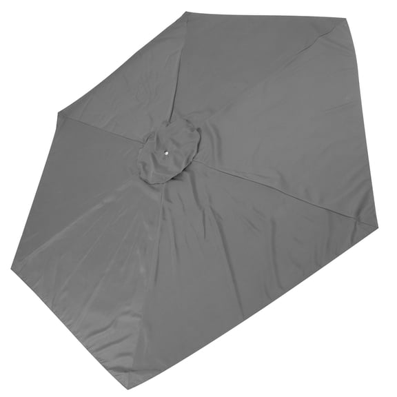 BESTYASH Grey Polyester Patio Umbrella Replacement Canopy UV Resistant Outdoor Cover for Weather and Daily Use