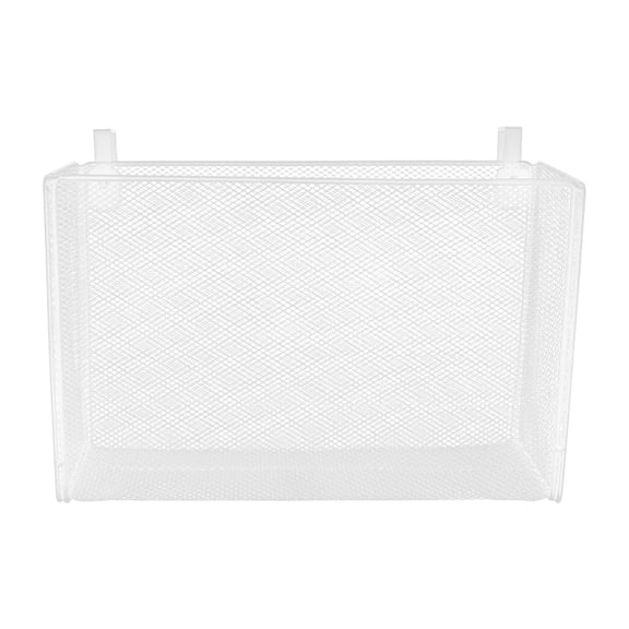 BESTYASH Modern White Overpartition Desk Screen Divider Organizer with Hanging File and Stationery Storage
