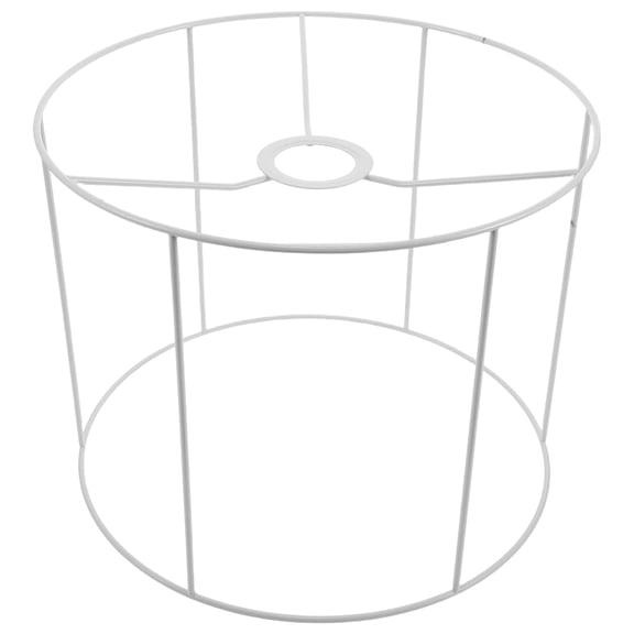 BESTYASH Rustic White Iron Lamp Shade Frame Compatible with E27 Lamp Holder for Home Lighting