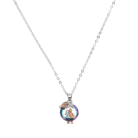 BESTYASH Multi Color Alloy Clavicle Chain Pendant Necklace for Home Use, Delicate Storage and Display, 18 Inch