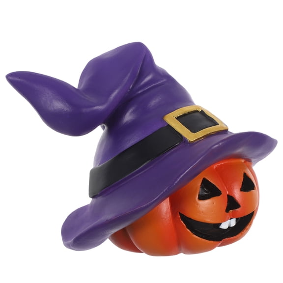 BESTYASH Multi-Color Resin Pumpkin Figurine with Hat for Fall and Party Decor, Seasonal Home Decoration
