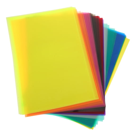 BESTYASH Colored Cellophane Wrap Sheets for Crafts, Plastic Paper with Light Diffusing Effects