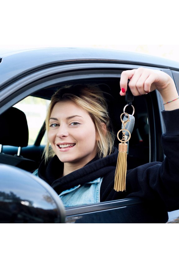 Multi Functional Golden Key Chain Hanging Pendant for Bag Car Decor with Hook