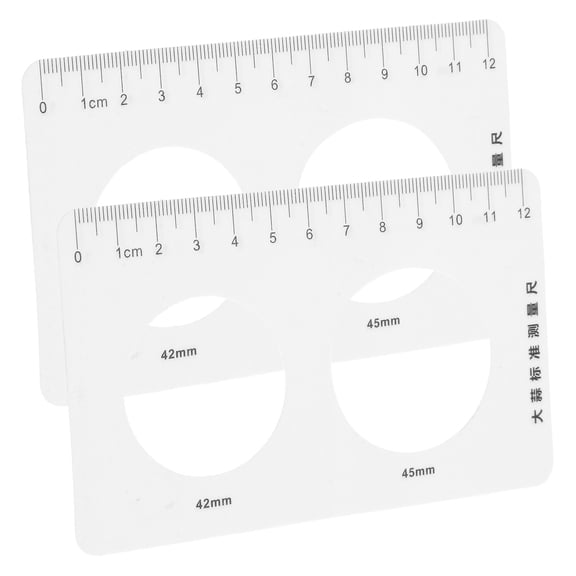 BESTYASH 2Pcs Plastic Fruit Diameter Measuring Ruler Multiuse Vegetable Citrus Gauge Tool