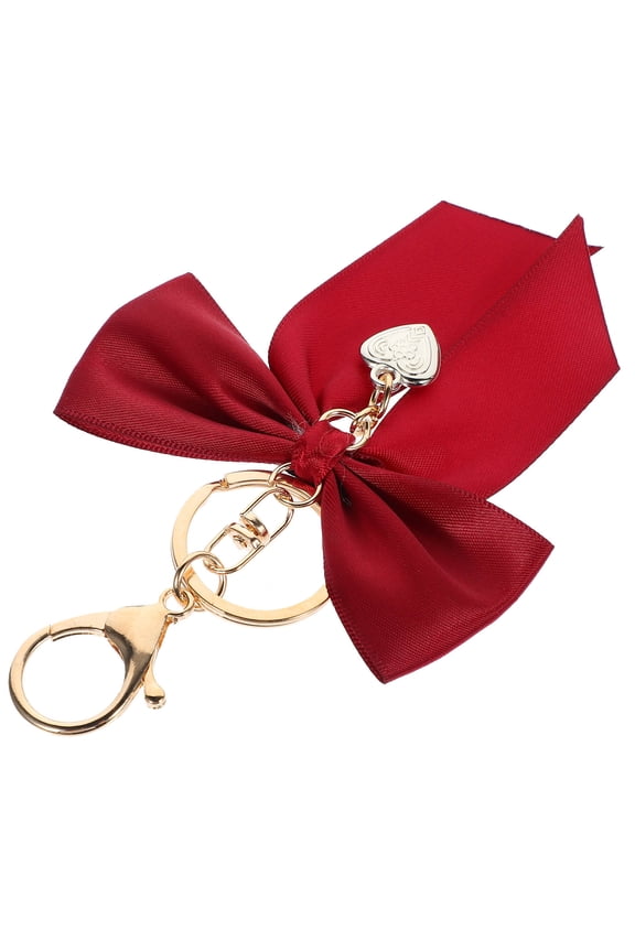 Multifunctional Red Bow Keychain with Decorative Zinc Alloy, and Stylish 1 Set