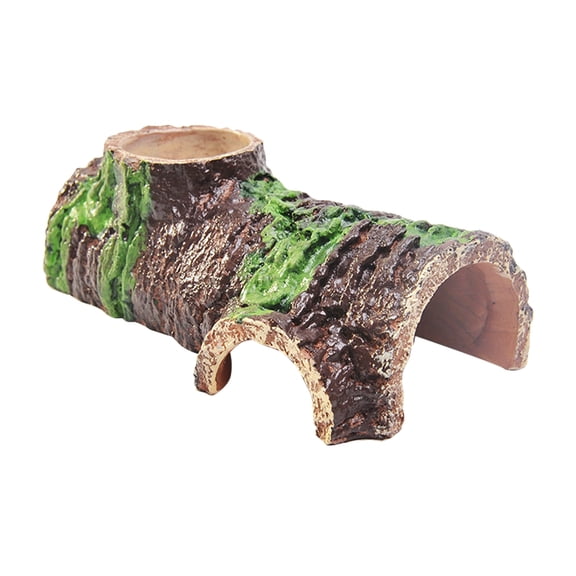 BESTYASH Multifunctional Reptile Hide Cave Light Brown Terrarium Decor for Bearded Dragons Geckos and Turtles