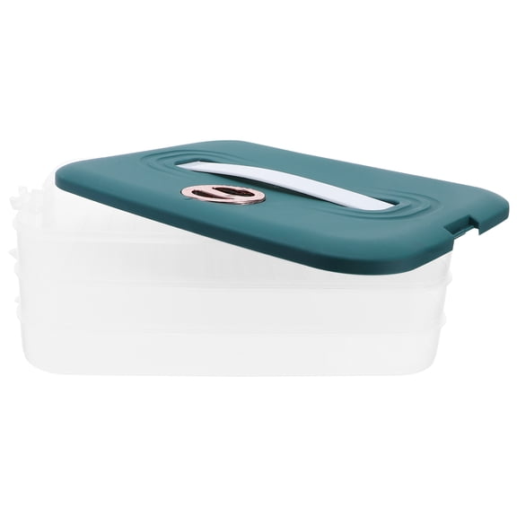 BESTYASH Multi-Color Plastic Dumpling Box, Clear Lid, Anti-Stick Base, Efficient Freezer Organizer for Home