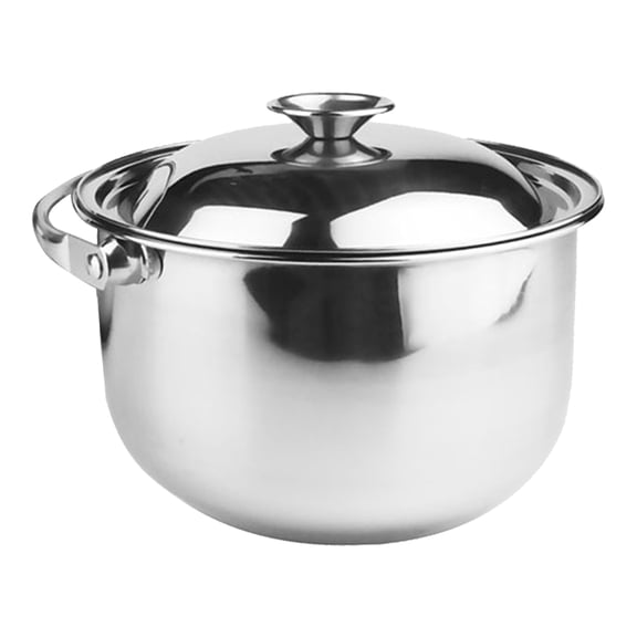 BESTYASH Multipurpose Steel Cooking Pot with Lid for Stewing and Kitchen Use 1 Piece