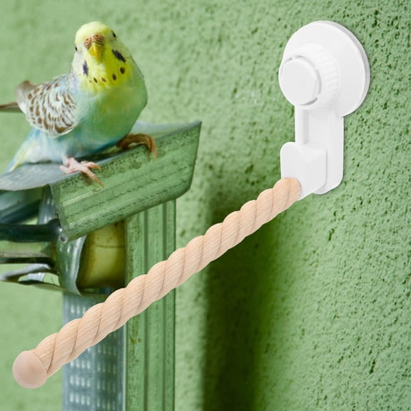 BESTYASH Multiuse Natural Wood Bird Perch Stand for Parakeet Macaw Finch Cage Accessories
