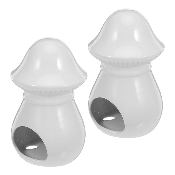 BESTYASH White Mushroom Ceramic Candle Holder for Elegant Home Decor and Stylish Table Centerpiece