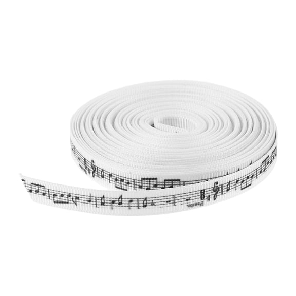 BESTYASH Multi-Color Polyester Music Note Ribbon Roll for Wrapping, Crafting, and Decorative Projects