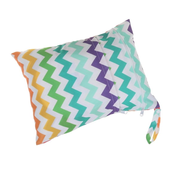 BESTYASH Nappy Wet Bag for Diapers, Easy to Clean Cloth, Multi-colored Design, 1 Set for Baby Care