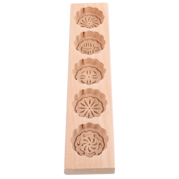 BESTYASH Natural Wood Moon Cake Molder for Baking Mold Cookie and Cake Mold Baking