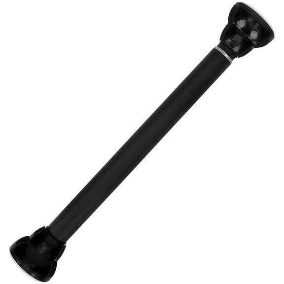BESTYASH No Drill Curtain Rods Black Rubber Heavy Duty Support 1Pack