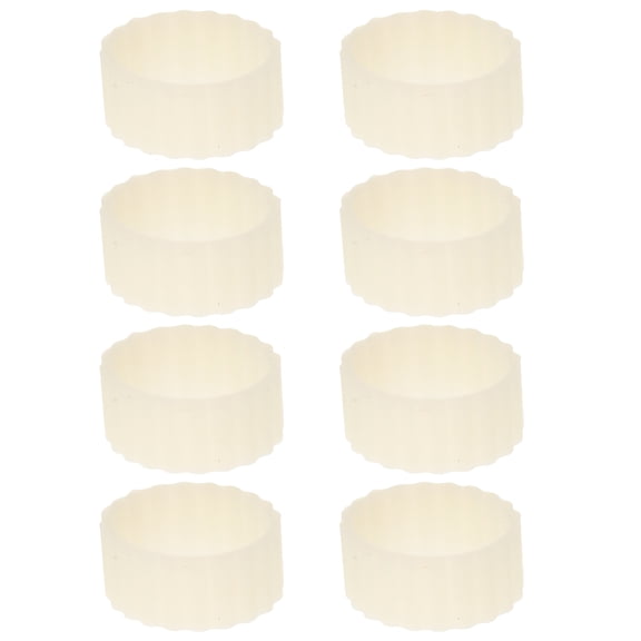 BESTYASH Beige Non- Silicone Taper Candle Grippers with Drip Guards, Holder Inserts for Candlesticks and Home Decor