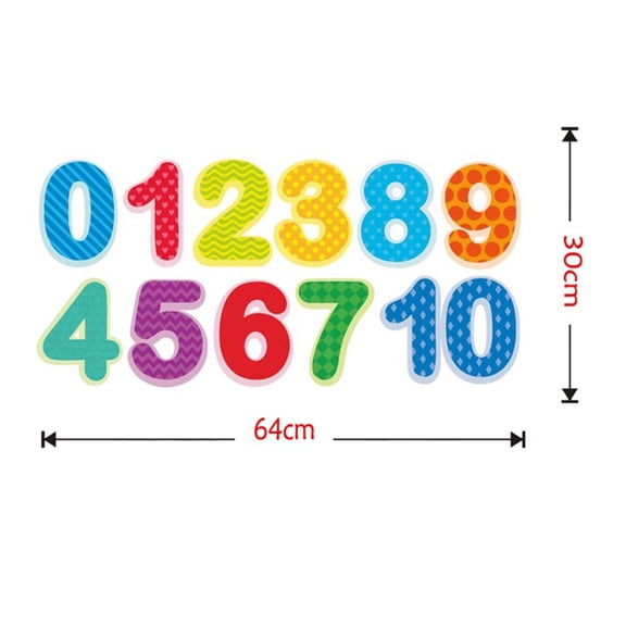 BESTYASH Decorative Number Wall Decals Assorted Color for Room Design