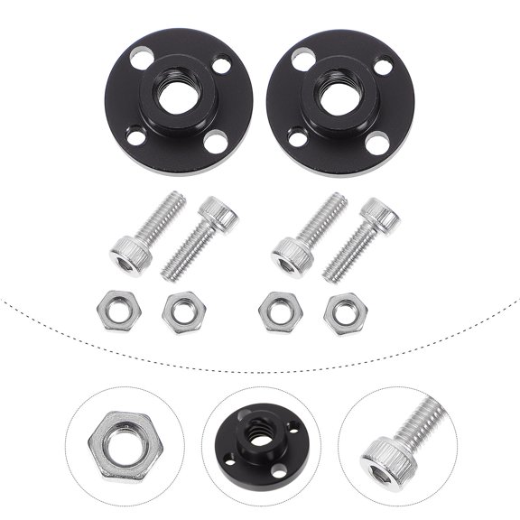 BESTYASH 2 Sets POM Antibacklash Nut for Use 3D Printer Parts Black