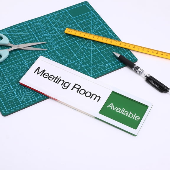 BESTYASH Occupied Sign White Acrylic Slider for Office Meeting Room Status