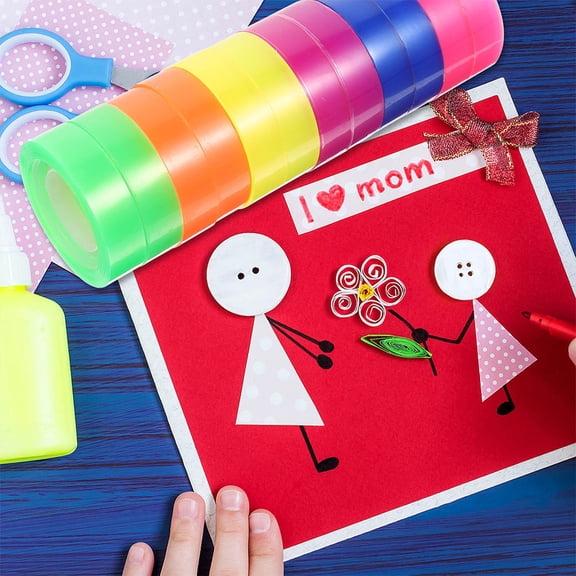 BESTYASH Office Transparent Tape Rolls Clear Adhesive for Paper Books and Document Sealing