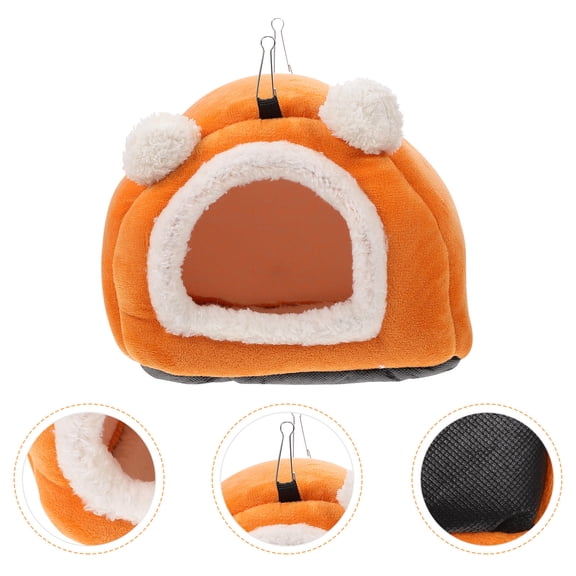 BESTYASH Orange Cotton Pet Nest for Hamsters and Small Pets MultiPurpose Bed Easy to Wash 1pc