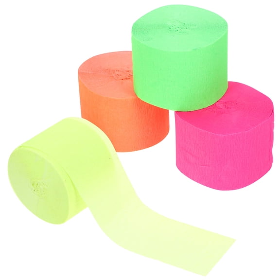 BESTYASH Orange Crepe Paper Streamers Decorative Paper Ribbon for Birthday Party Decoration and Wedding Celebration