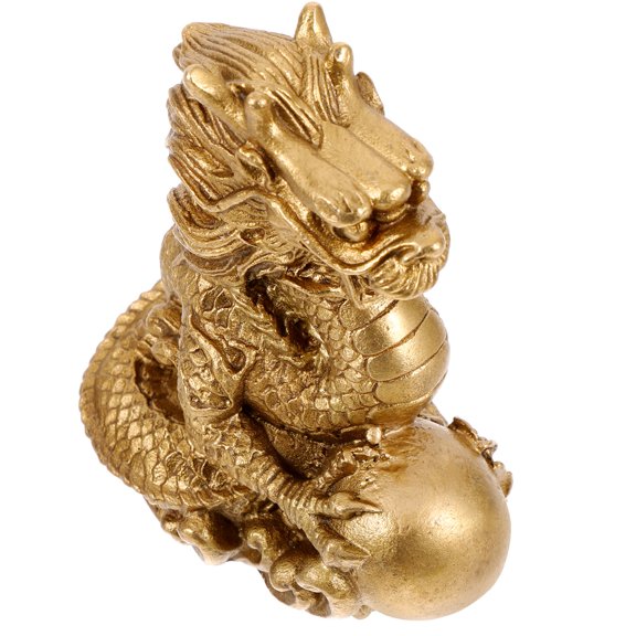 BESTYASH Ornament Dragon Figure Copper Decoration for Miniature Garden 1Set