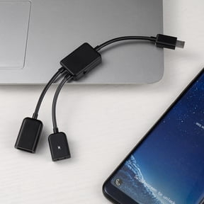 BESTYASH Black OTG USB Adapter Cable for Fast Charging and Data Transfer on OTG Compatible Smartphones and Devices