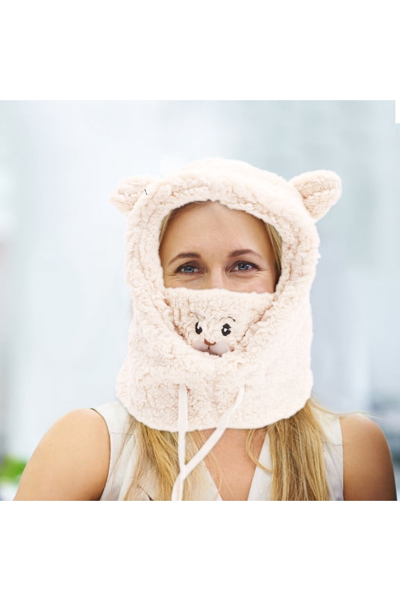 Outdoor Facial Hood Windproof Beige 1Pcs Thermal Protector for Skiing Winter Sports