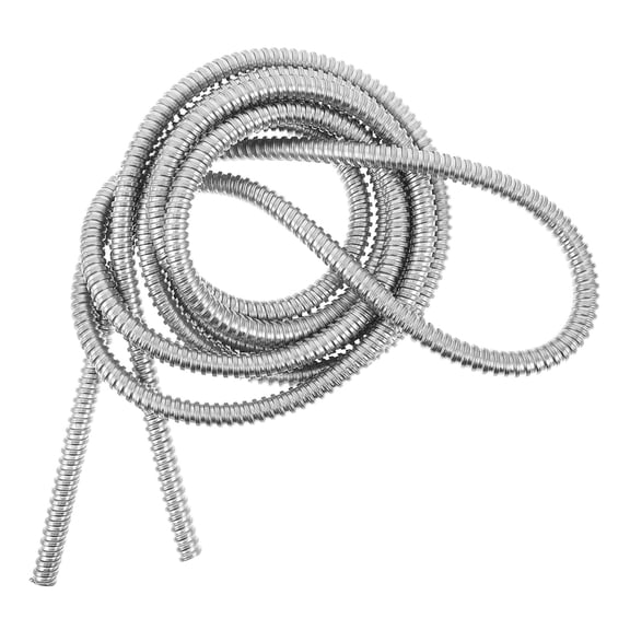 BESTYASH Outdoor Metal Cable Conduit Plated Silver Flexible Hose for Wire Protection and Easy Cable Routing
