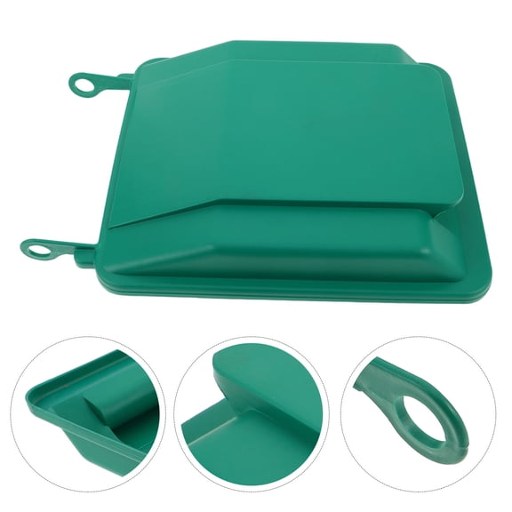 BESTYASH Outdoor Trash Can Lid Cover Green Plastic Replacement for Yard Garbage